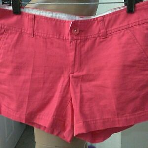Lilly Pulitzer Coral CALLAHAN High-Rise Cotton Shorts SZ. 2 (BRIGHTER THAN PIC)